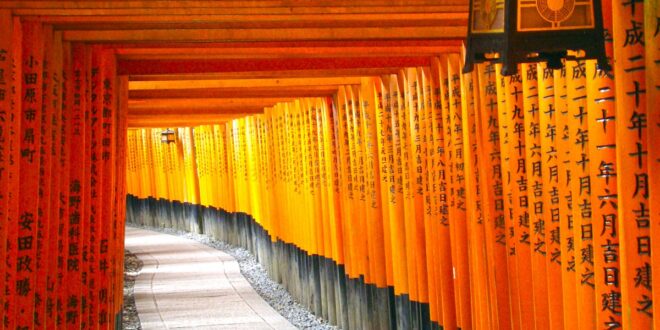 Tausende Torii am Fushimi-Inari-Schrein